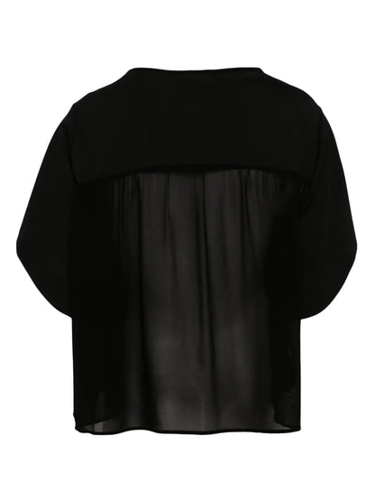 Boat-Neck Short-Sleeved T-Shirt