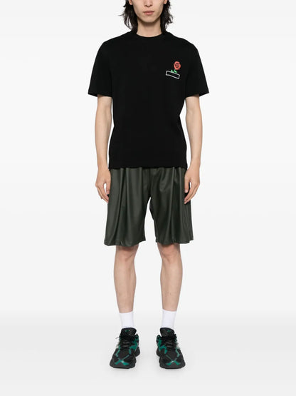 Rose-Print Cotton T-Shirt