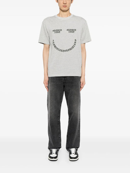 Smile Logo-Print Cotton T-Shirt