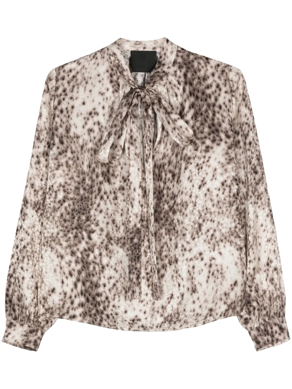 Leopard-Print Silk Blouse