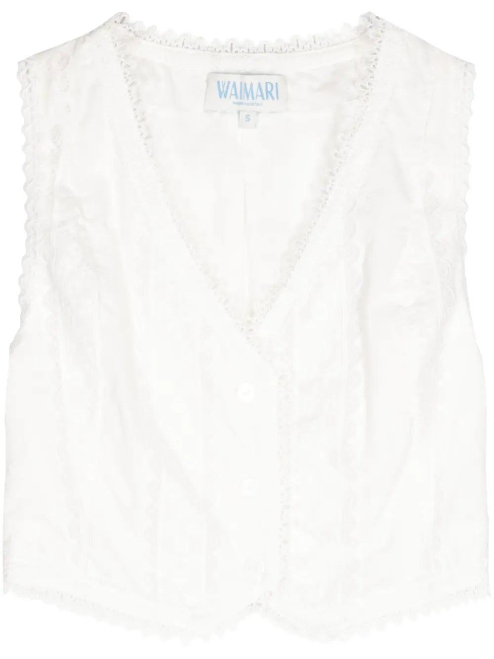 Ariel Broderie-Anglaise Cotton Vest