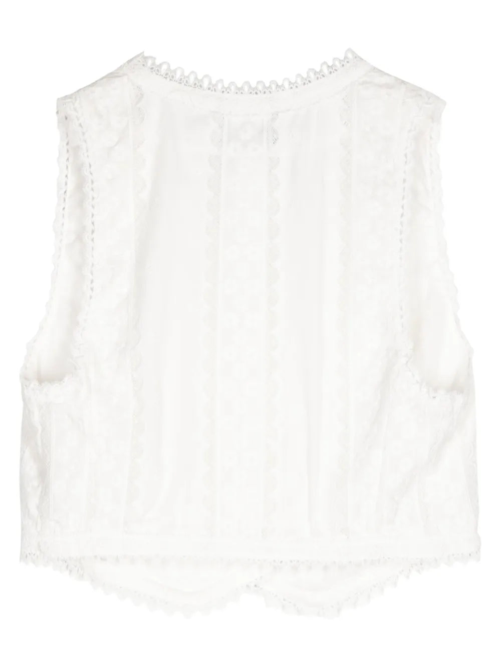 Ariel Broderie-Anglaise Cotton Vest