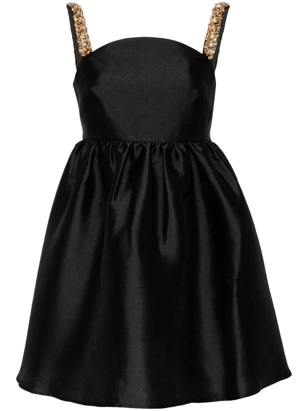 Crystal-Embellished Flared Minidress