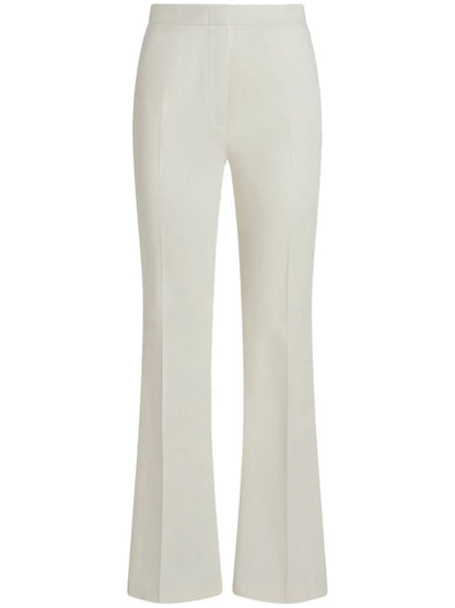Flared Stretch-Cotton Trousers