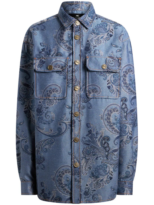 Jacquard Denim Overshirt