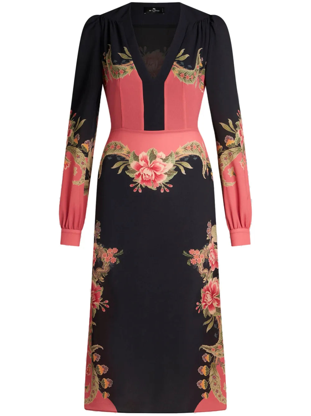Floral-Print Midi Dress