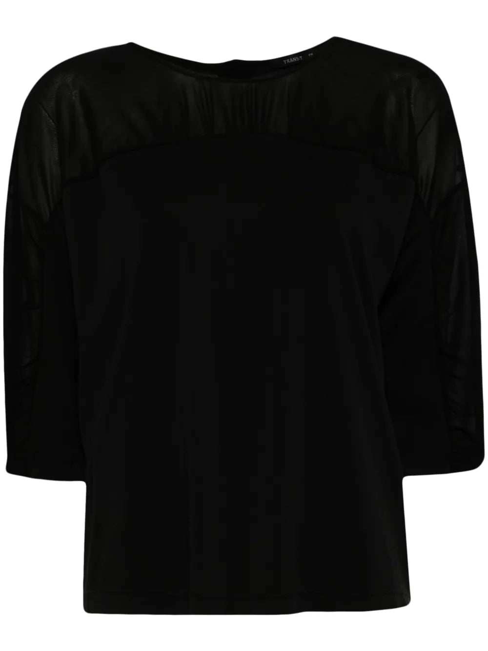 Gathered Three-Quarter-Sleeved Blouse