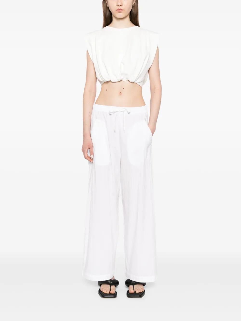 Poplin Straight-Leg Pants