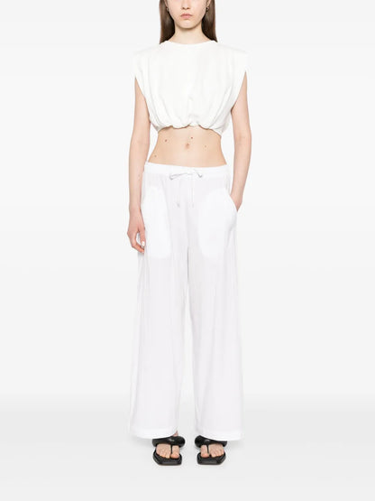 Poplin Straight-Leg Pants