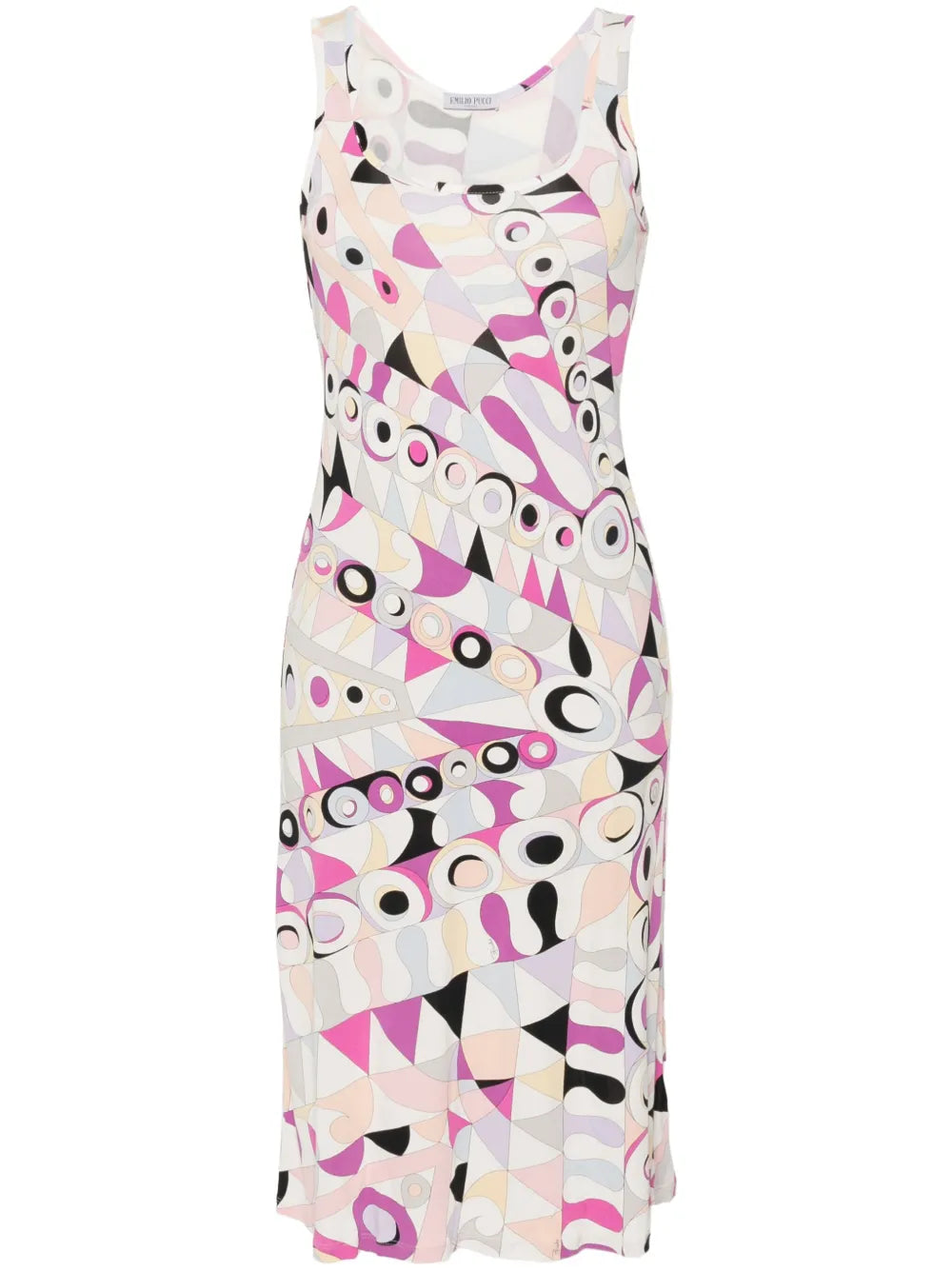 Mix-Print Jersey Dress