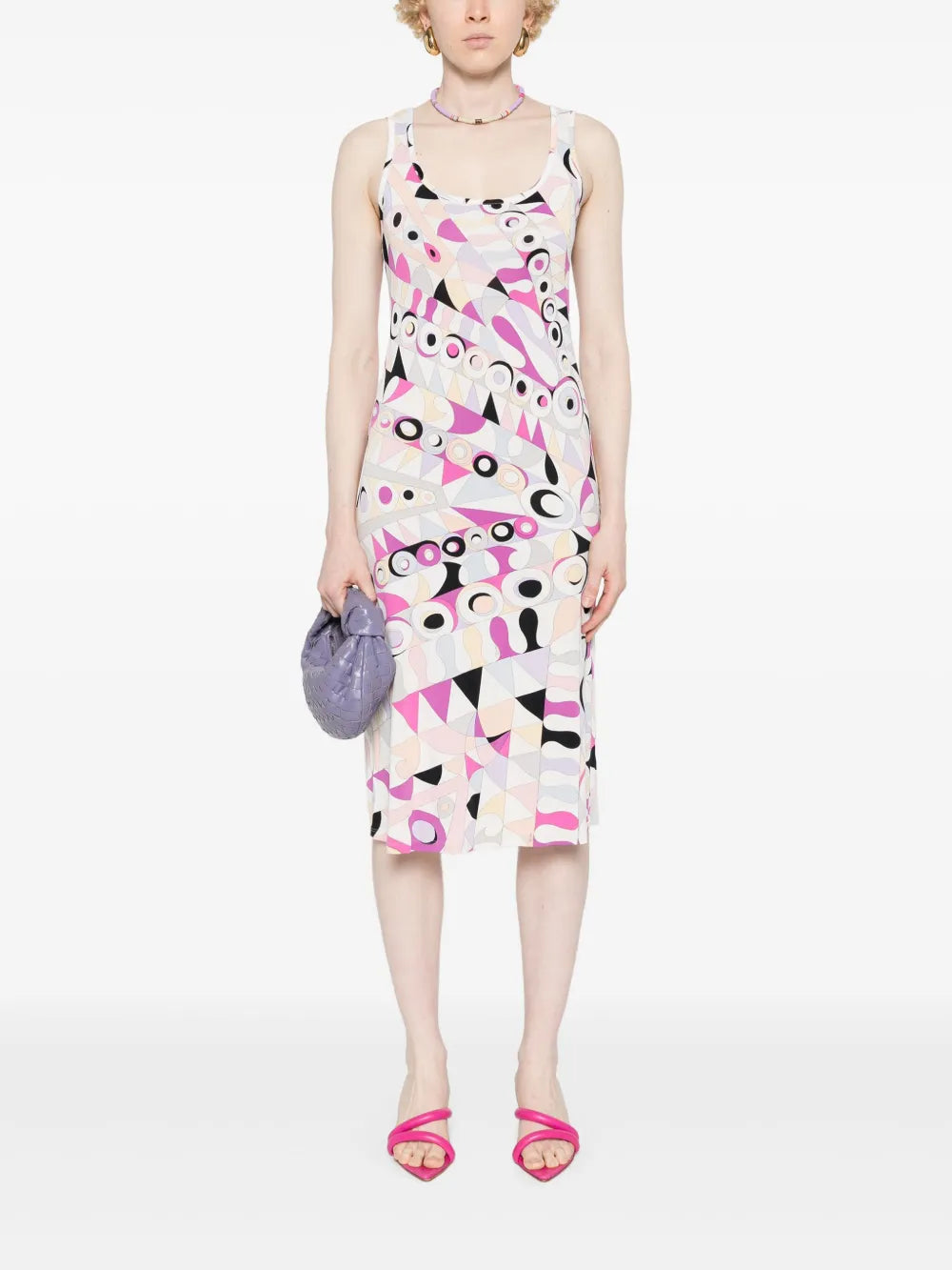 Mix-Print Jersey Dress