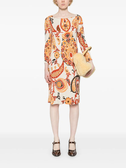 Paisley-Print Dress