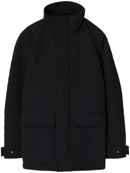 Check-Hood Quilted Jacket