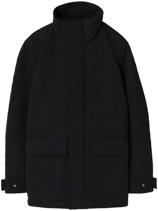 Check-Hood Quilted Jacket