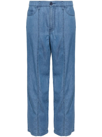 High-Waisted Wide-Legged Trousers