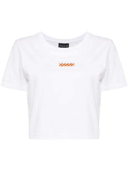 Logo-Printed Cropped T-Shirt