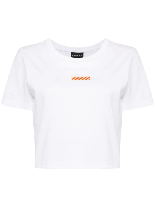Logo-Printed Cropped T-Shirt