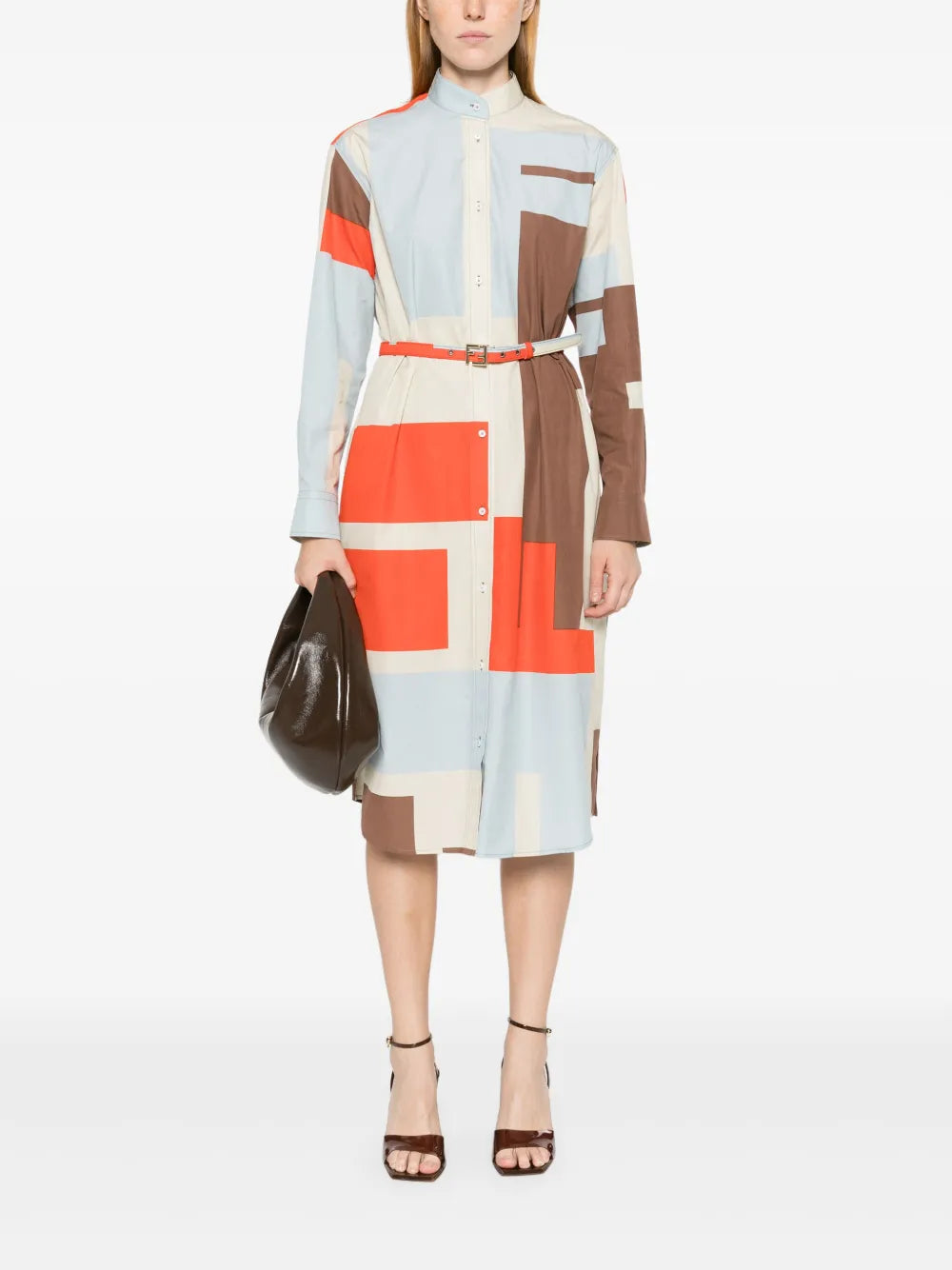 Ff Puzzle-Print Cotton Shirt Dress