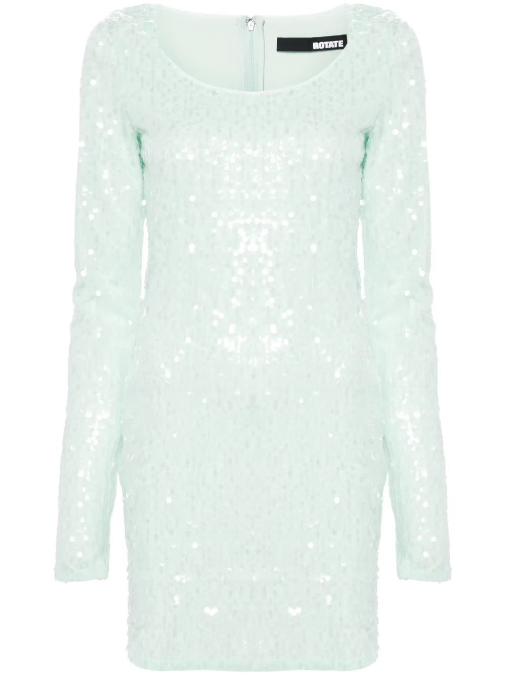 Sequinned Scoop-Neck Minidress