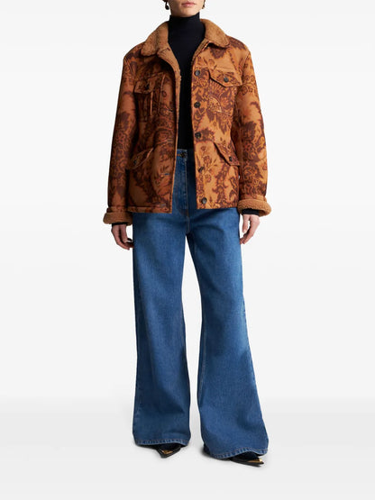 Printed Shearling Jacket