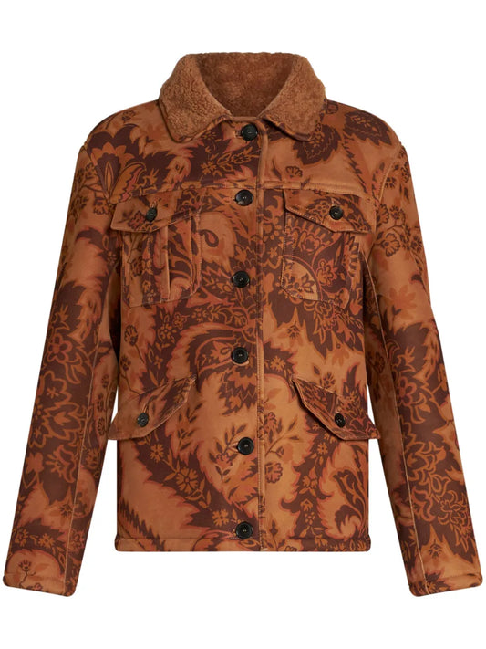 Printed Shearling Jacket