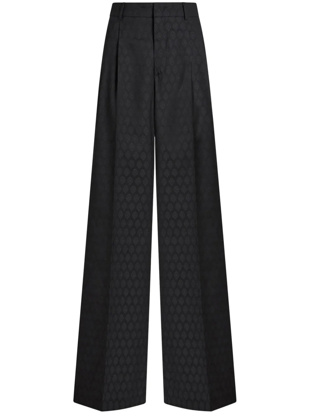 Patterned-Jacquard Wool Trousers