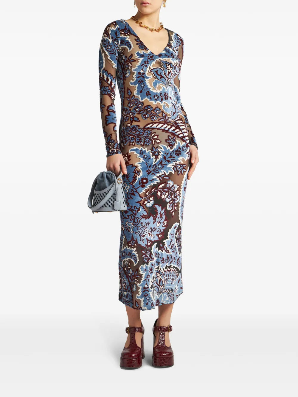 Jacquard Velvet Dress