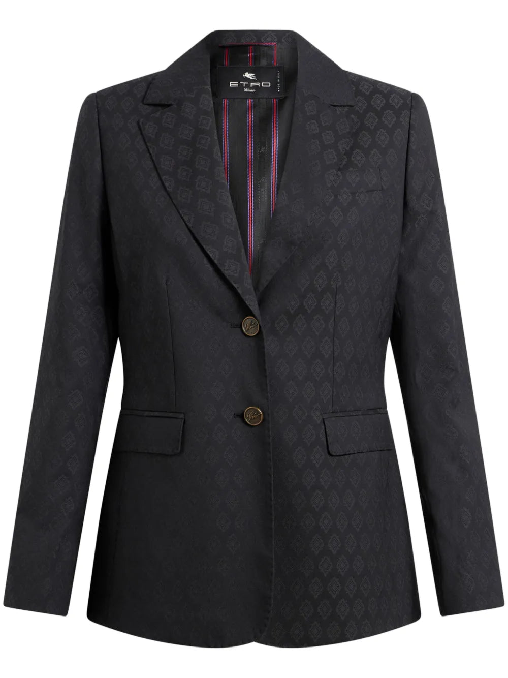 Patterned-Jacquard Wool Blazer