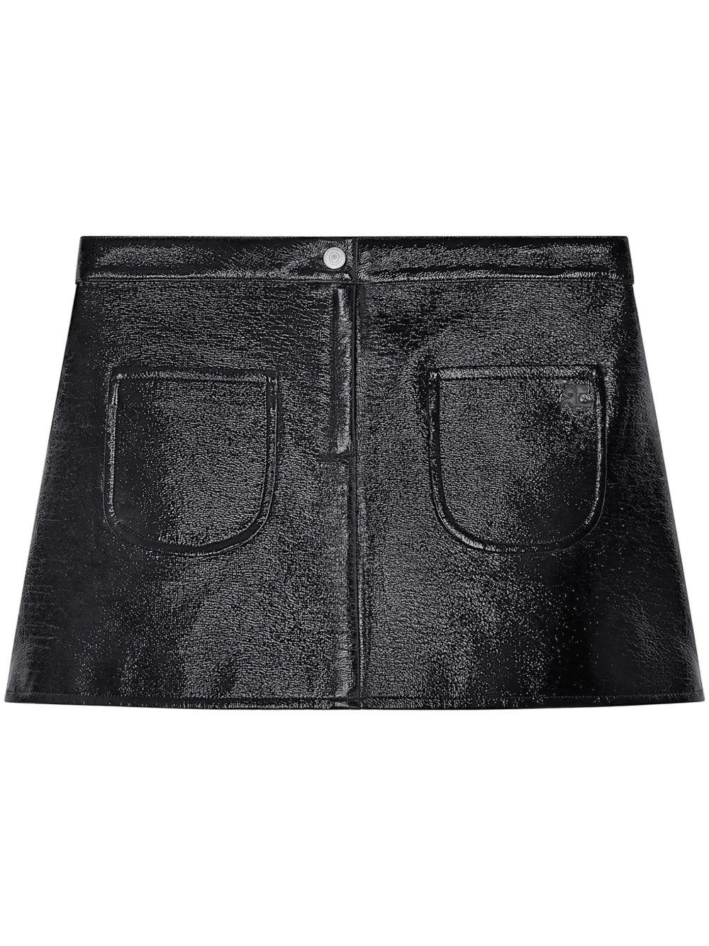 A-Line Coated Miniskirt
