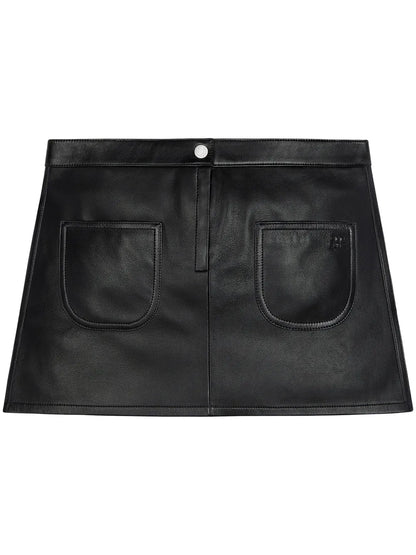 Vintage Leather Mini Skirt
