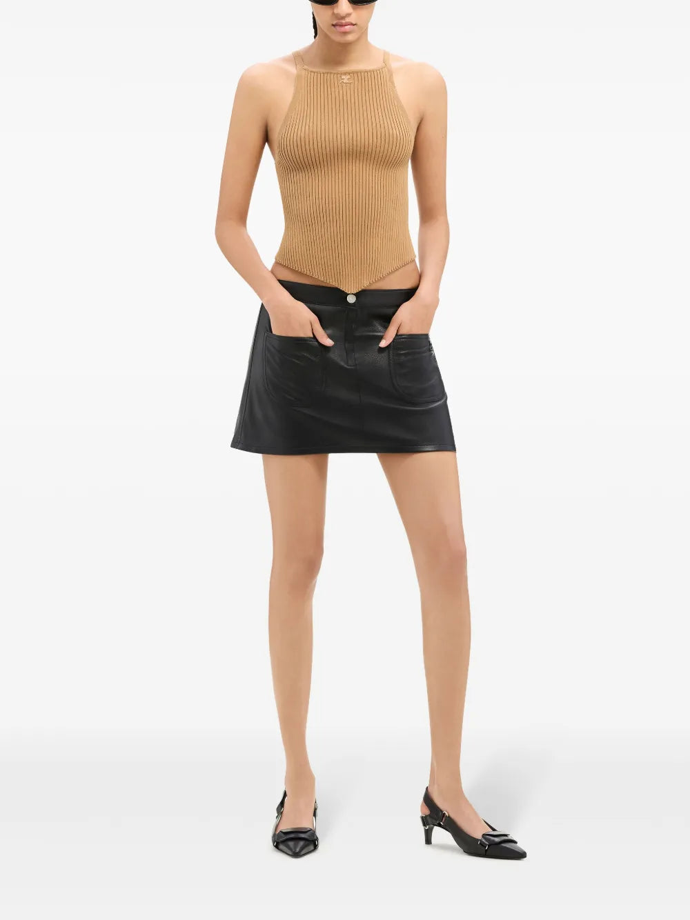 Vintage Leather Mini Skirt