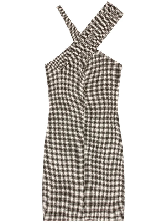 Criss-Cross Jersey Mini Dress