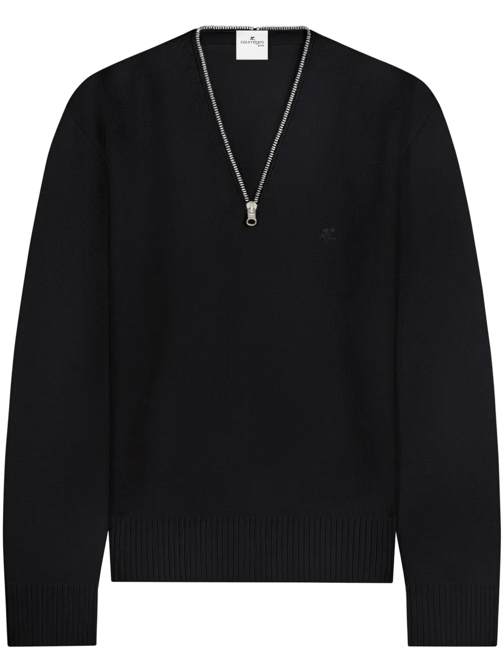 Zip-Detailing Wool Sweater