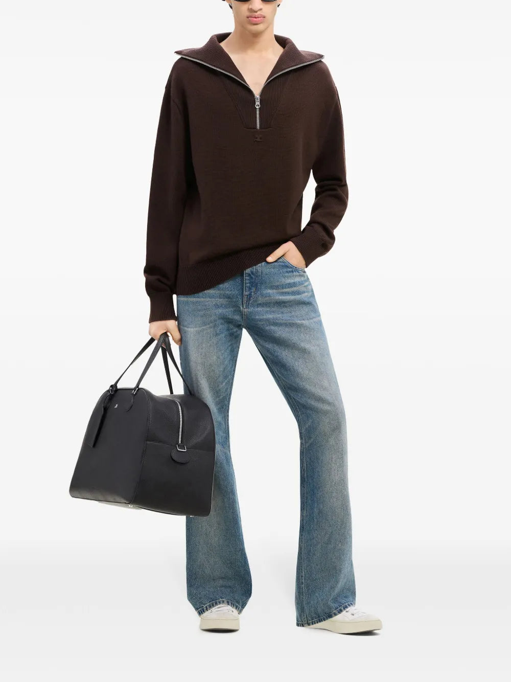 Logo-Embroidered Wool Sweater
