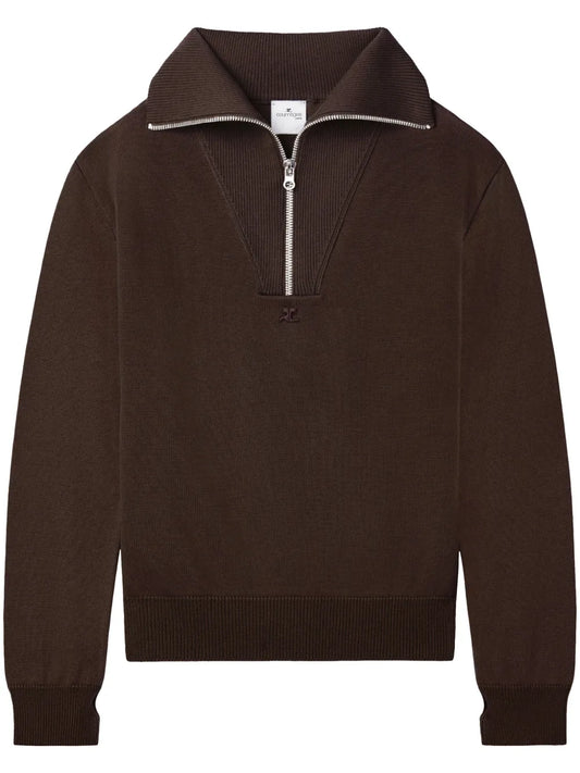 Logo-Embroidered Wool Sweater