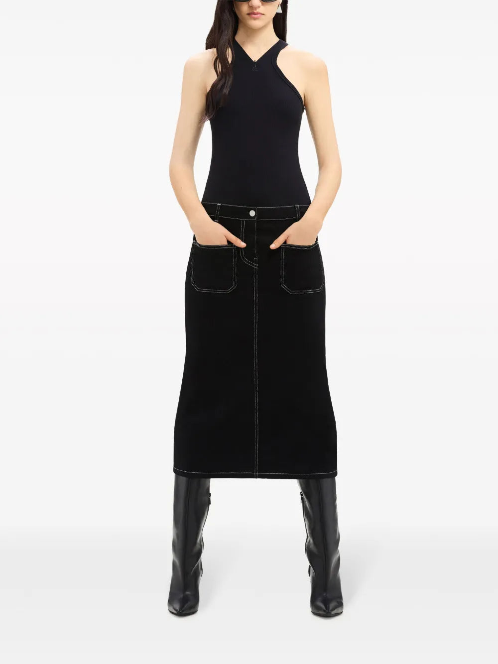 Logo-Embroidered Ribbed Tank Top