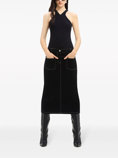 Logo-Embroidered Ribbed Tank Top