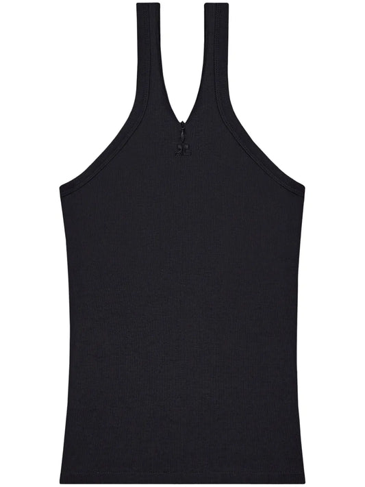 Logo-Embroidered Ribbed Tank Top