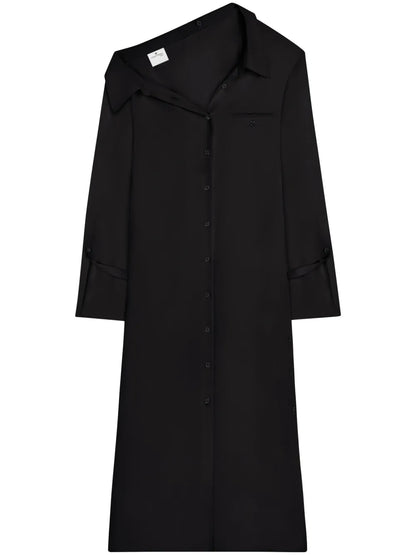 Modular Crepe Shirt Dress
