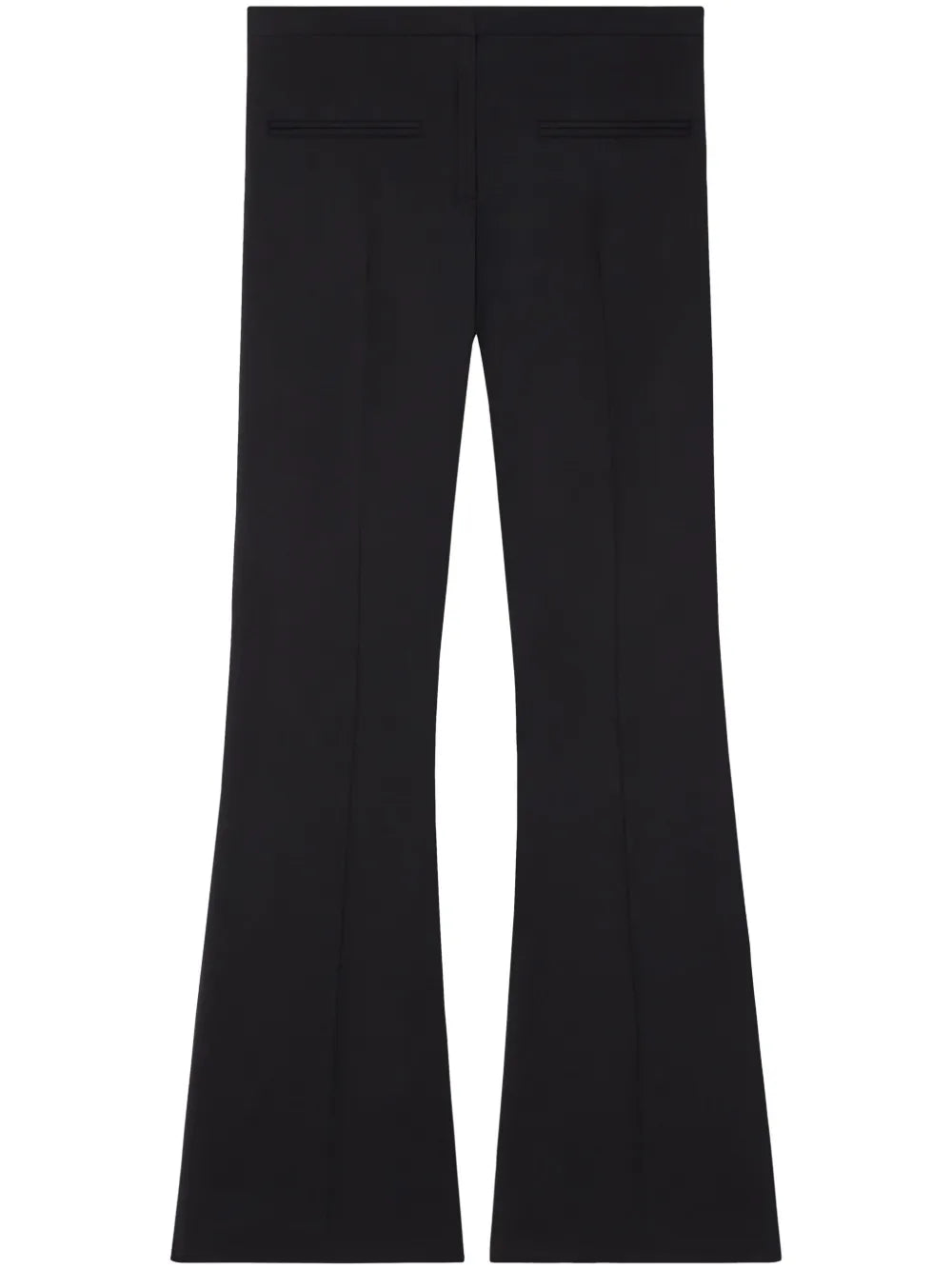 Wool Blend Flared Mid-Rise Pants