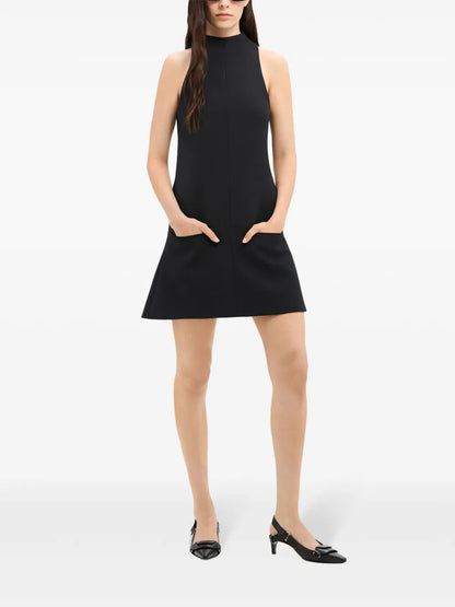 Sleeveless Twill A-Line Dress
