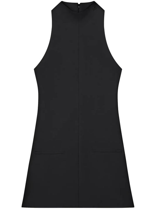 Sleeveless Twill A-Line Dress