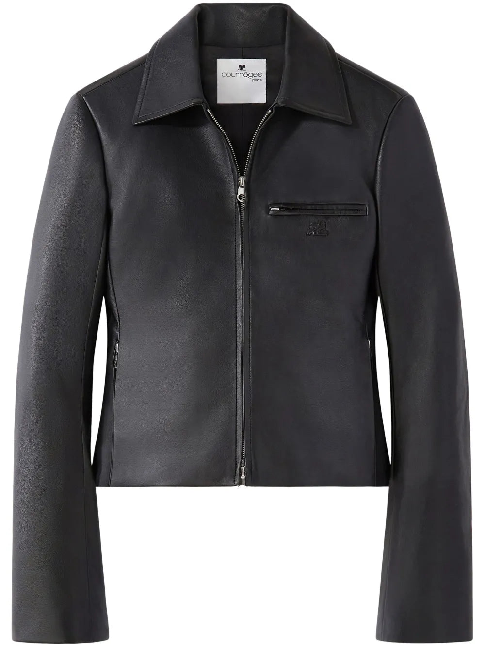 Zip-Fastening Leather Jacket