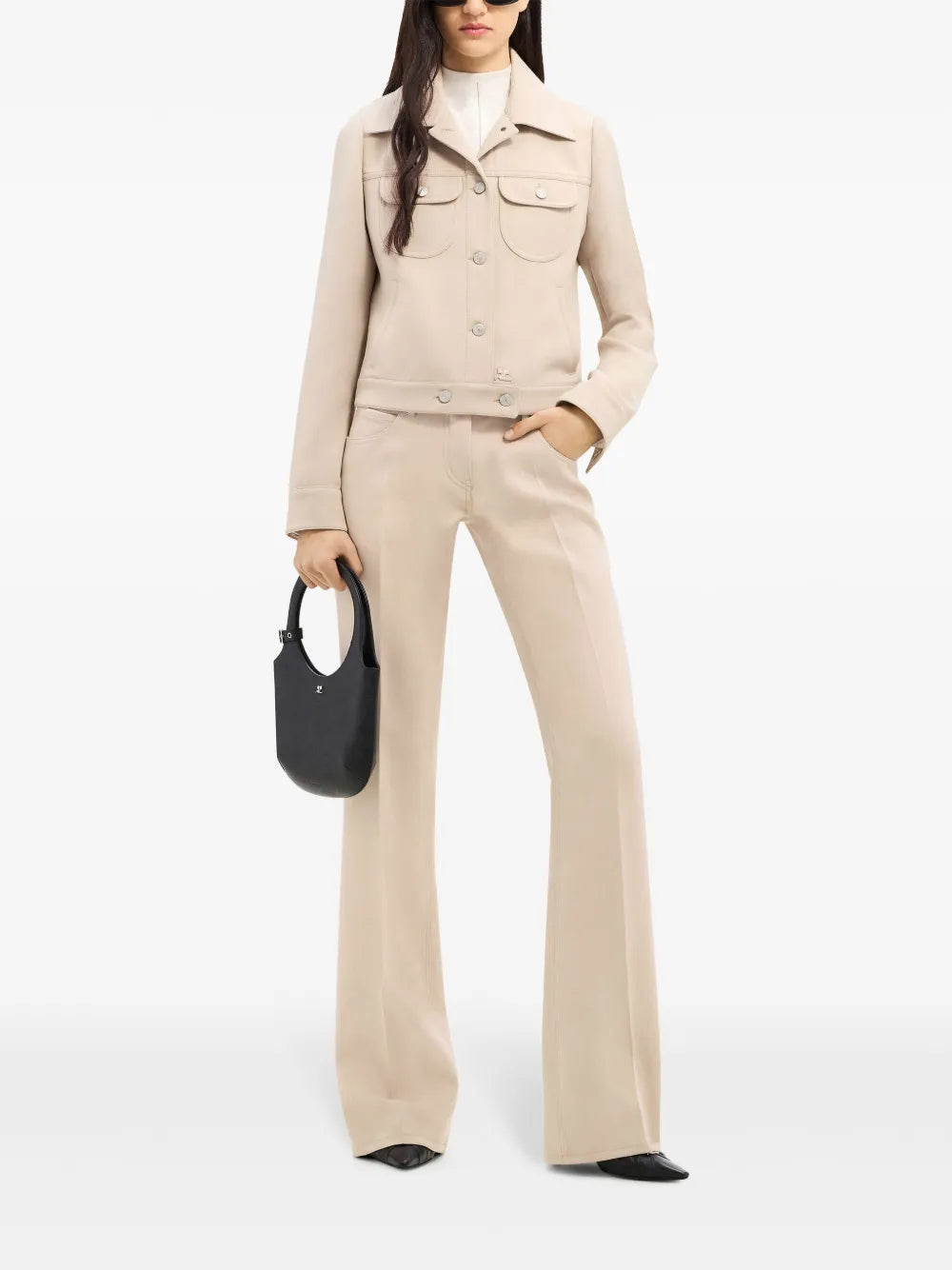 Trucker Button-Fastening Twill Jacket