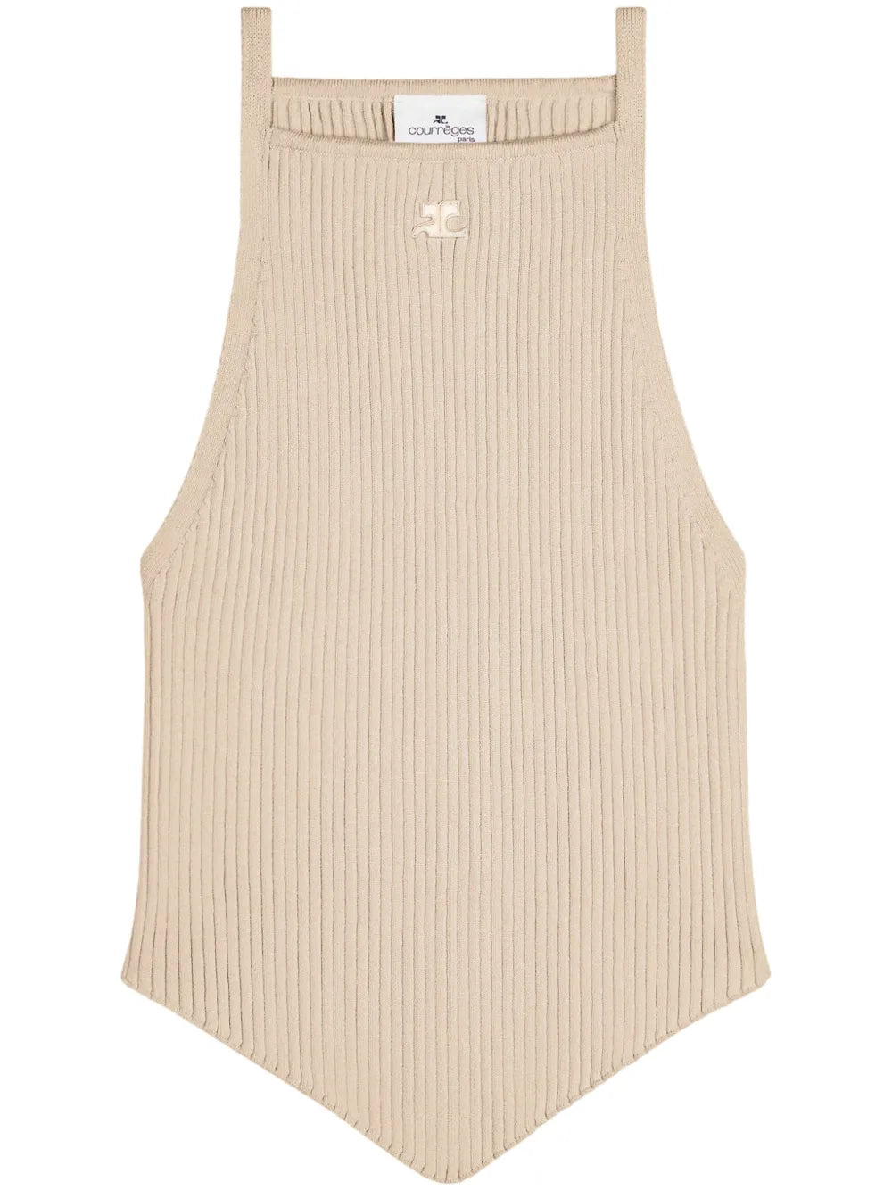 Logo-Embroidered Ribbed Top