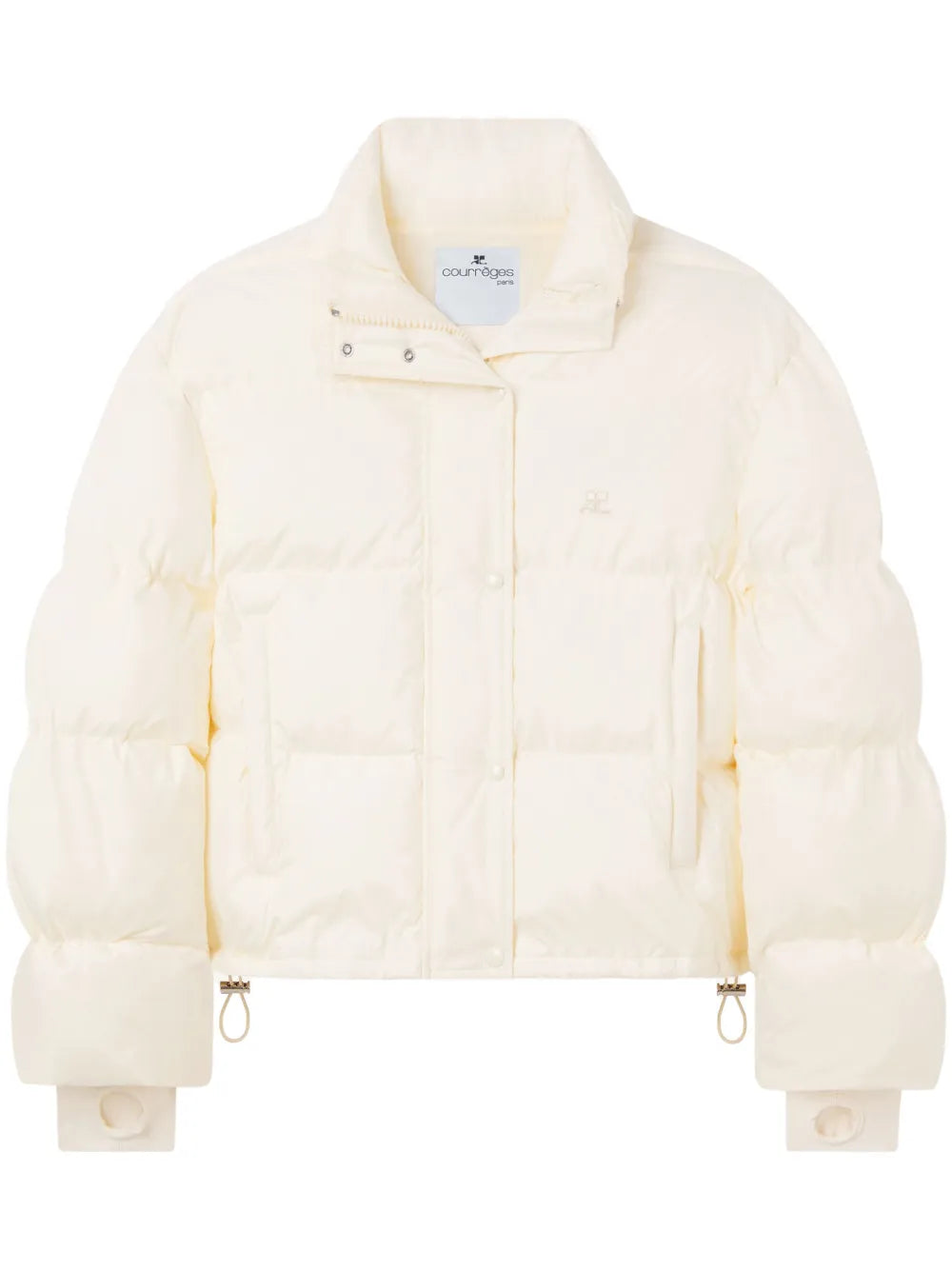 Logo-Embroidered Cropped Puffer Jacket