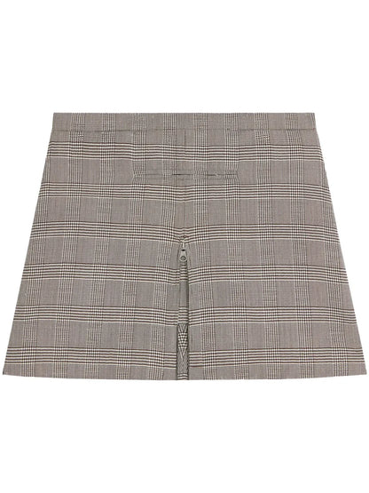A-Line Checked Miniskirt