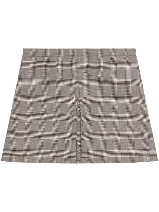 A-Line Checked Miniskirt