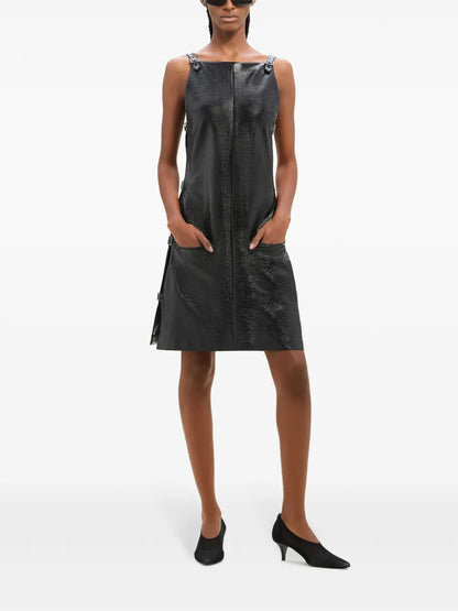 Multi-Strap Vinyl Dress