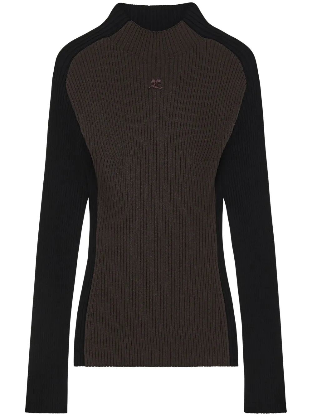 Logo-Embroidered Ribbed Jumper